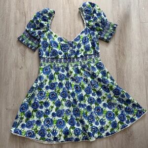 Alice + Olivia Crawford Iris Eyelet Mini Dress